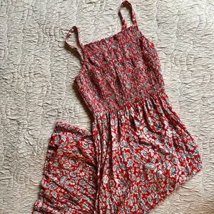 Smocked midi dress - Old Navy